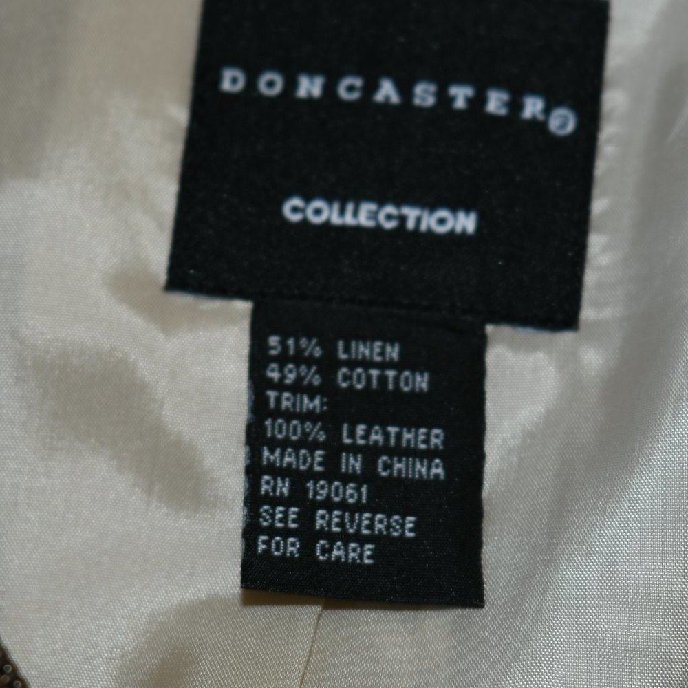 DONCASTER Collection  Linen/Leather Jacket - Picture 5 of 5